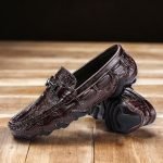 Pánská obuv s reliéfní kůží kód- 44456