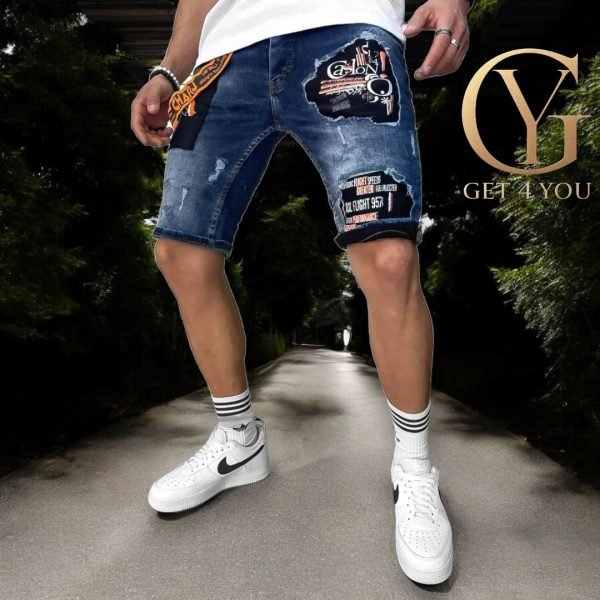 Мъжки къси дънкови панталони Street Code