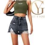 Дамски дънкови къси панталони КОД 2001 - Image 3