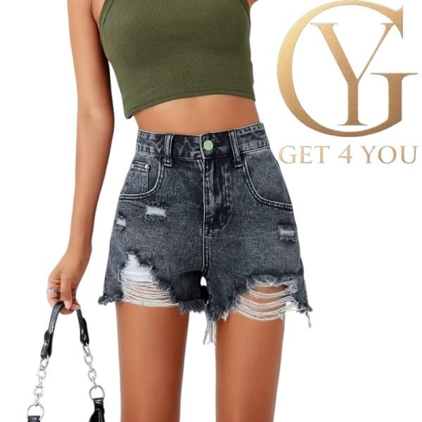 Дамски дънкови къси панталони КОД 2001