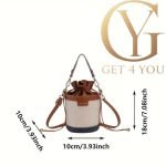 Geantă tip găleată din pânză pentru femei COD 8011 - imagine 3